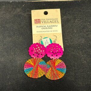 Ten Thousand Villages Tropical Rainbow Earrings